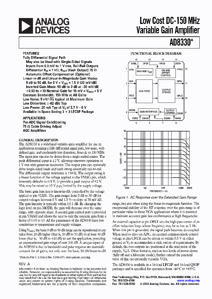 AD8330_403109.PDF Datasheet