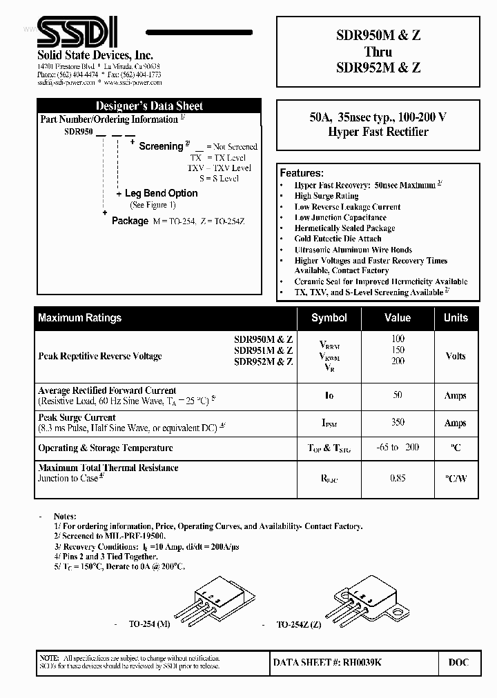 SDR950M_188351.PDF Datasheet