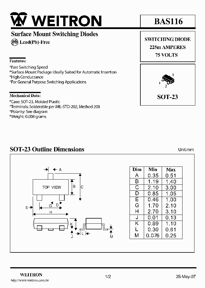 BAS116_473632.PDF Datasheet