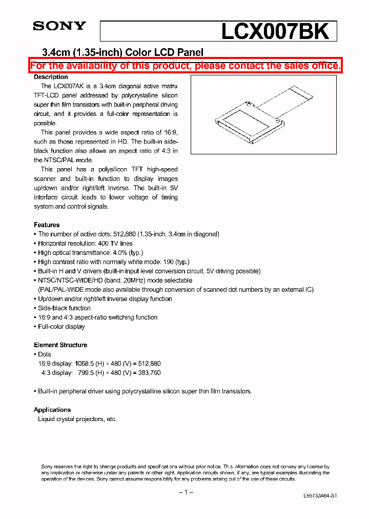 LCX007BK_241360.PDF Datasheet