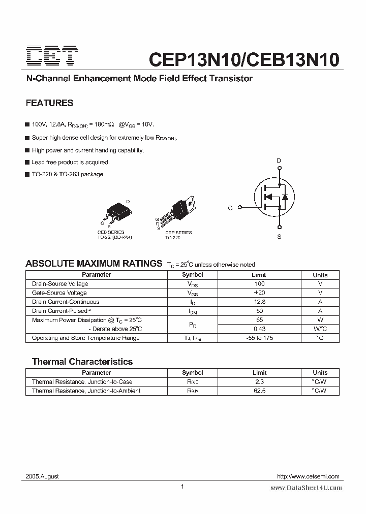CEB13N10_197223.PDF Datasheet