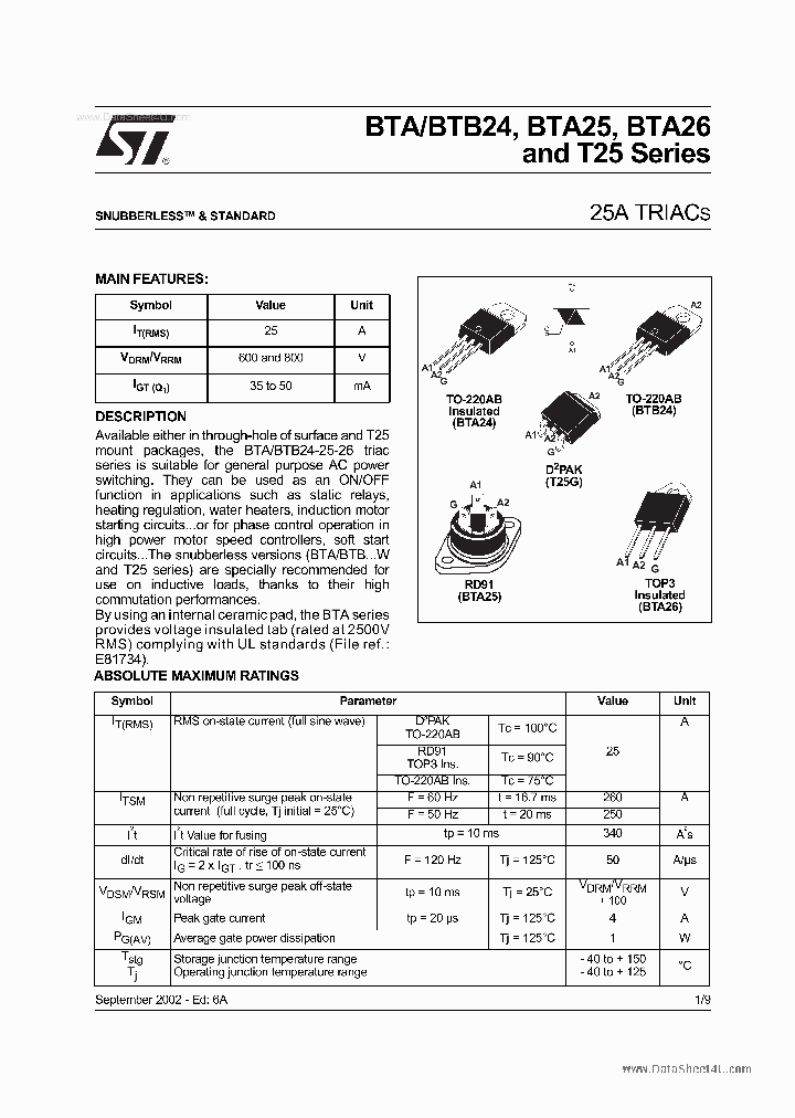 BTA26-800A_198187.PDF Datasheet