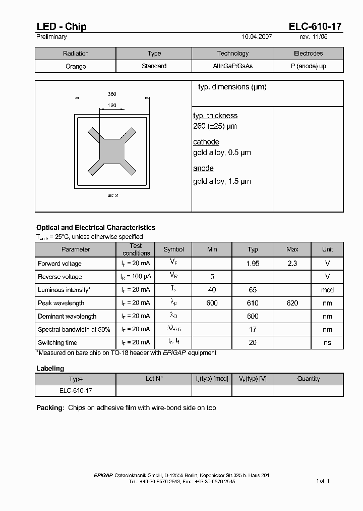 ELC-610-17_410293.PDF Datasheet