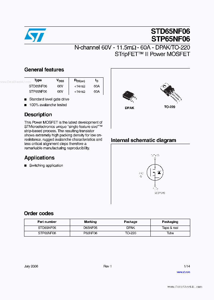 P65NF06_200847.PDF Datasheet