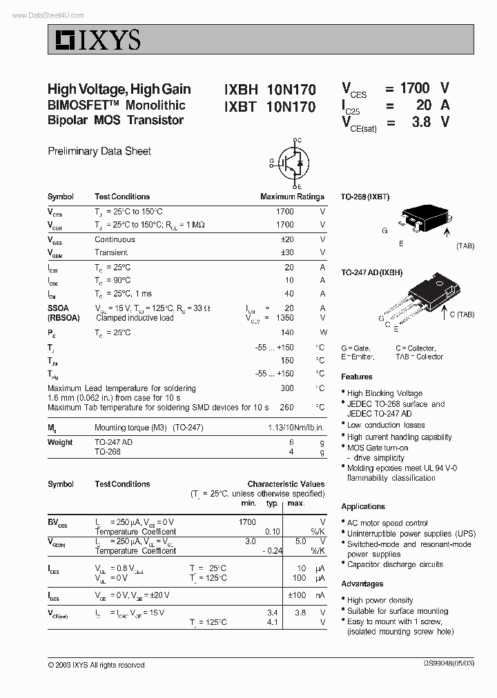 IXBH10N170_200646.PDF Datasheet