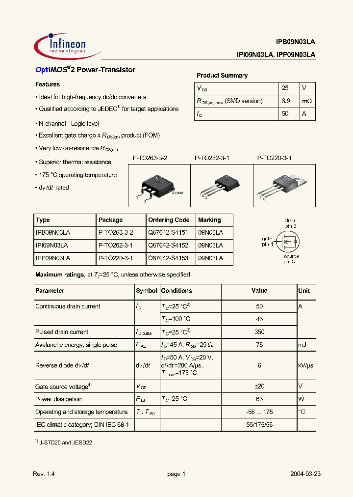 IPP09N03LA_247830.PDF Datasheet