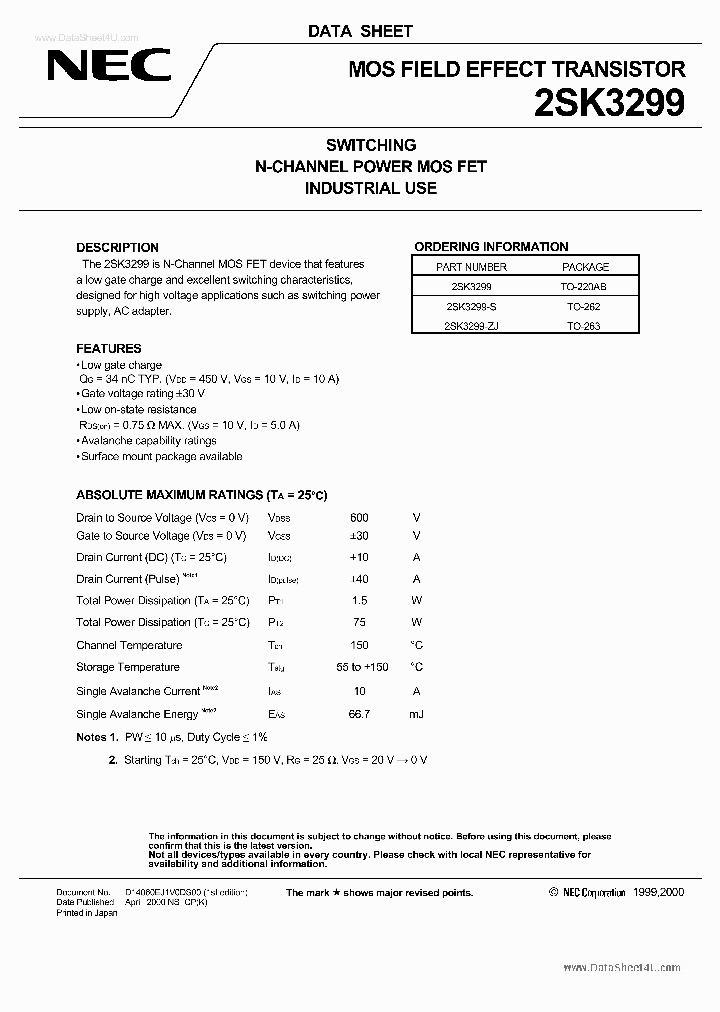 K3299_217089.PDF Datasheet