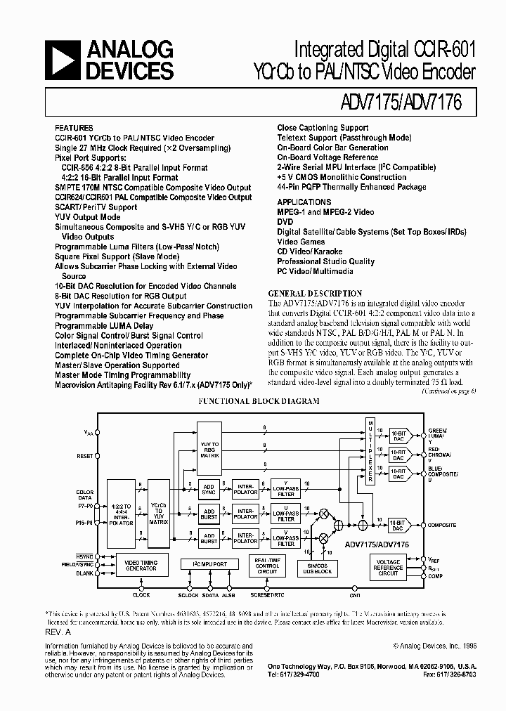 ADV7175_338619.PDF Datasheet