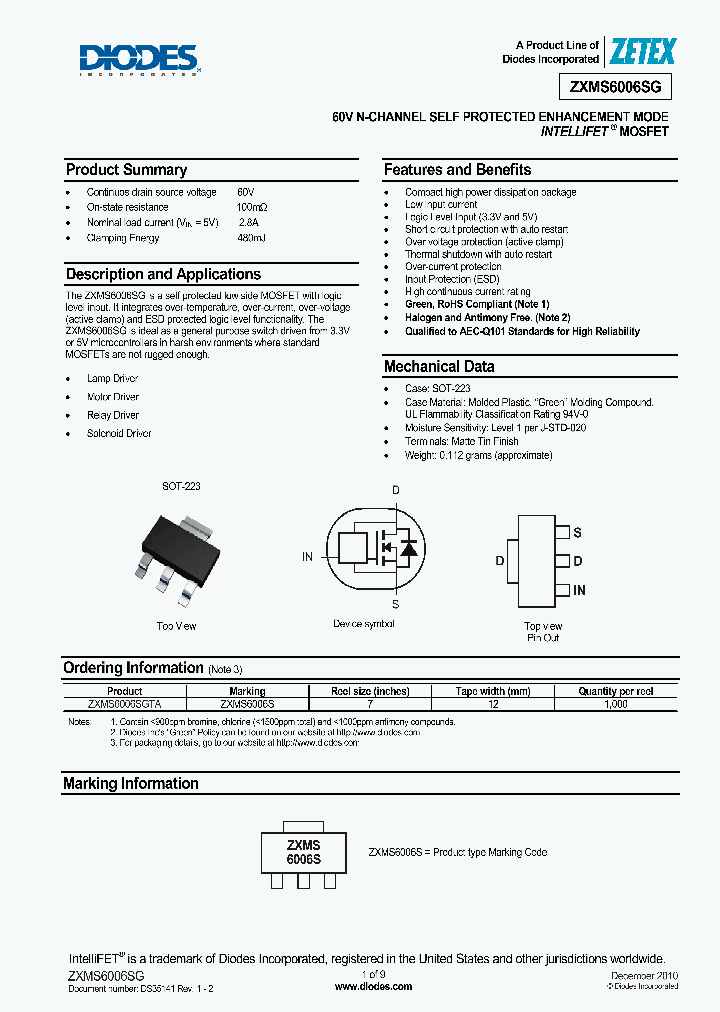 ZXMS6006SGTA_573669.PDF Datasheet