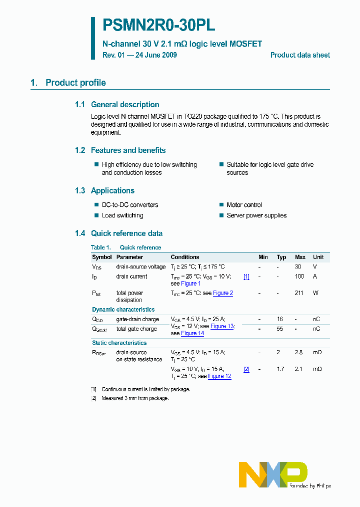 PSMN2R0-30PL_463298.PDF Datasheet