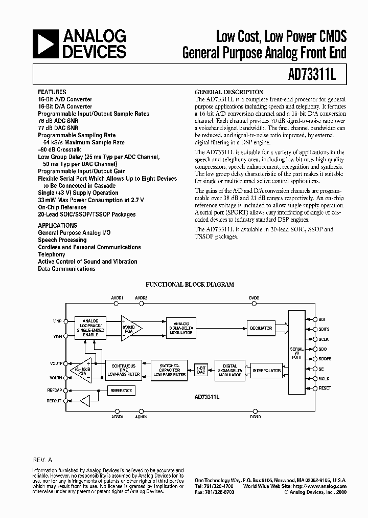 AD73311LAR_246125.PDF Datasheet