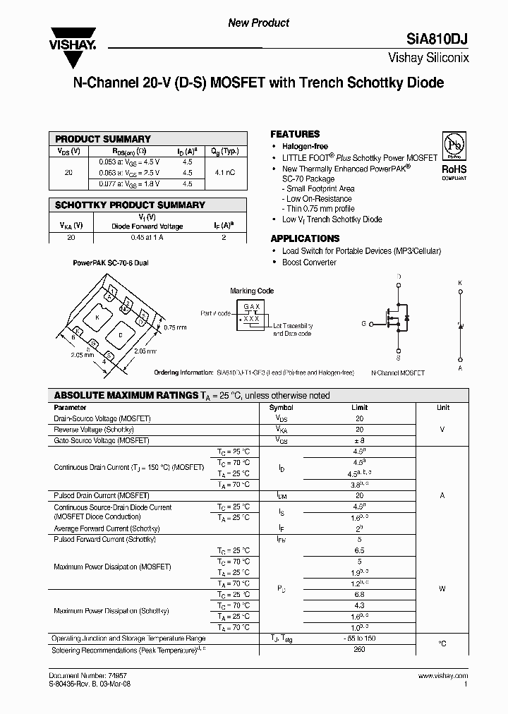 SIA810DJ-T1-E3_345810.PDF Datasheet