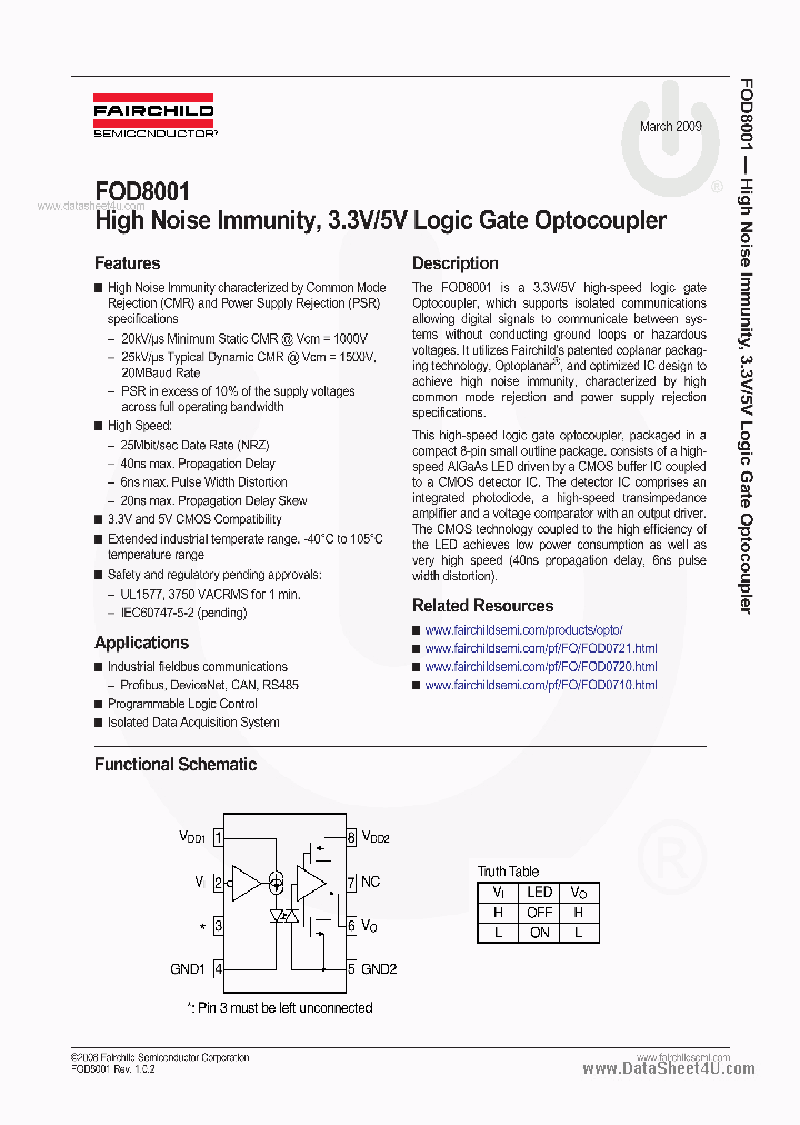 FOD8001_249507.PDF Datasheet