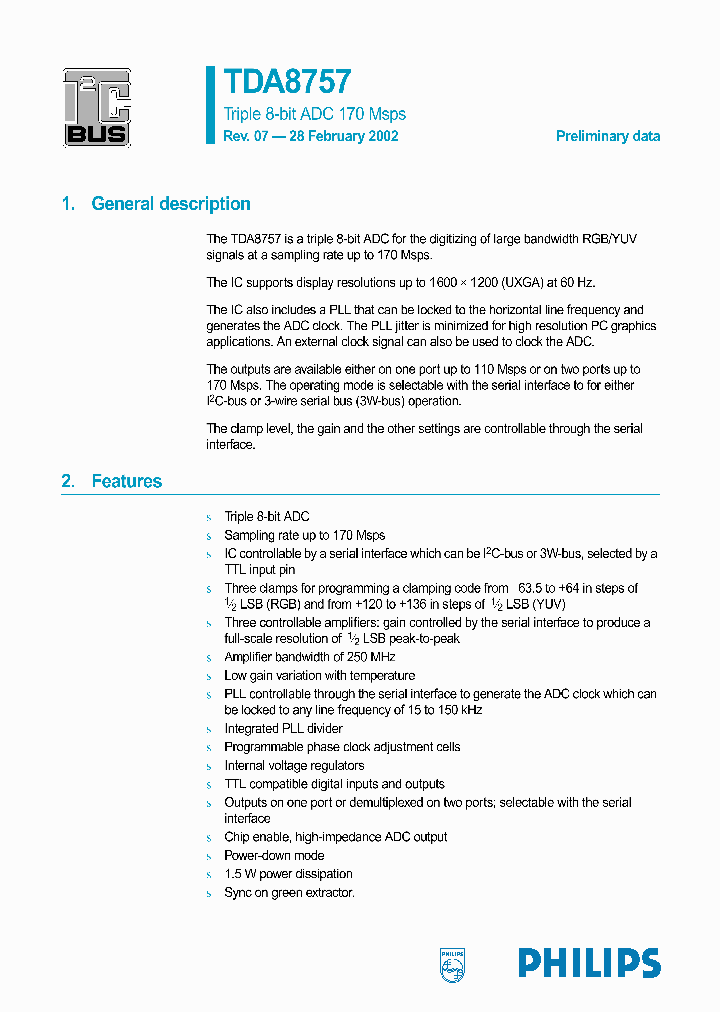 TDA8757_605853.PDF Datasheet