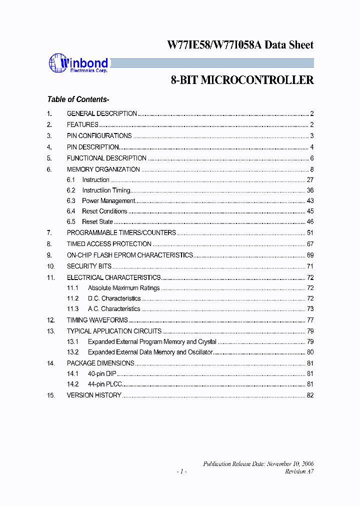 W77I058A25PL_607729.PDF Datasheet