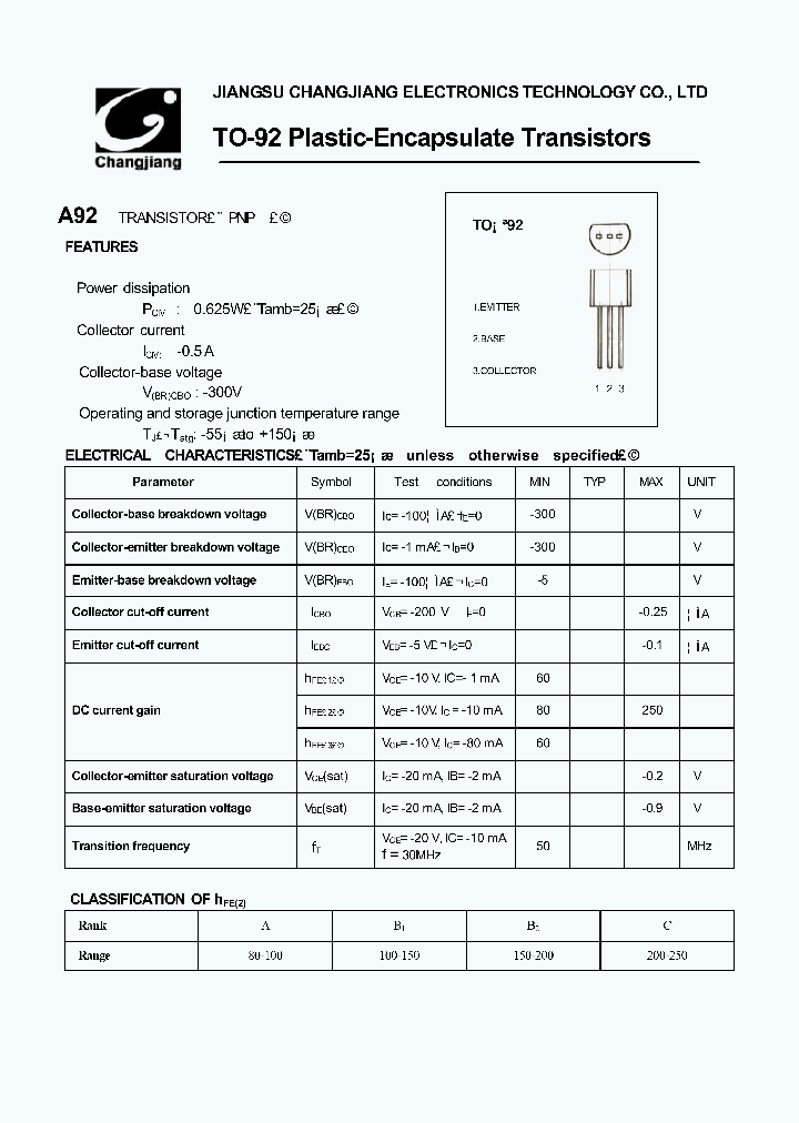A92-TO-92_353095.PDF Datasheet