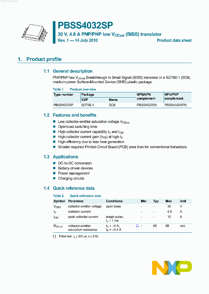 PBSS4032SP_267510.PDF Datasheet
