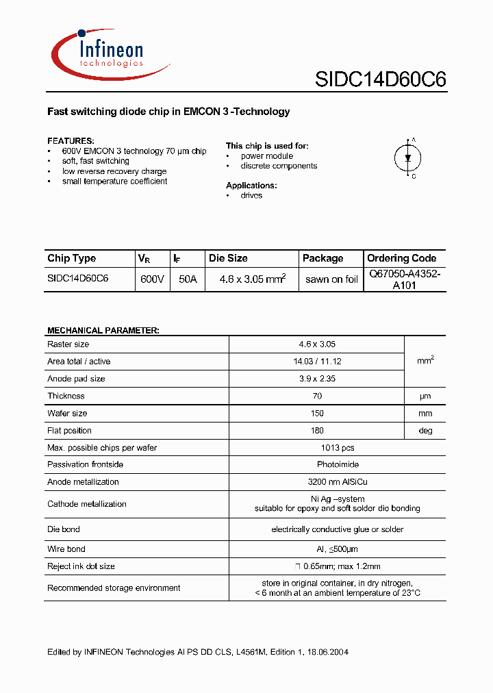 SIDC14D60C6_297370.PDF Datasheet