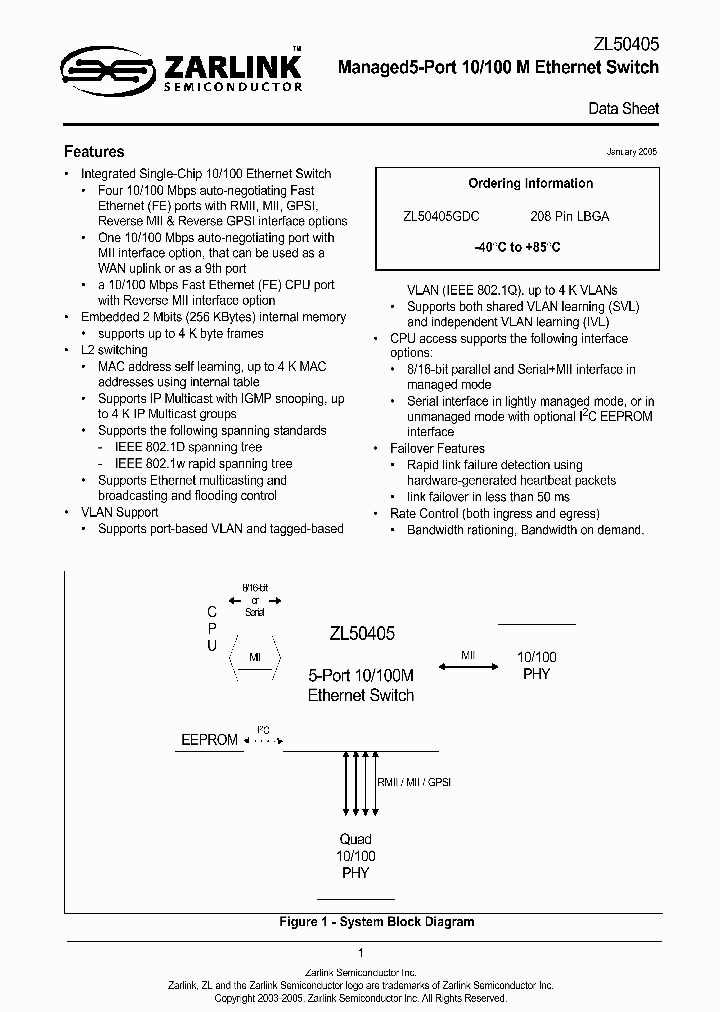 ZL50405_368362.PDF Datasheet