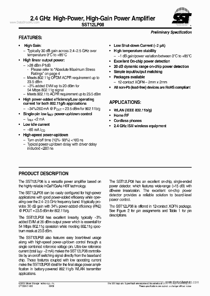 SST12LP08_287701.PDF Datasheet