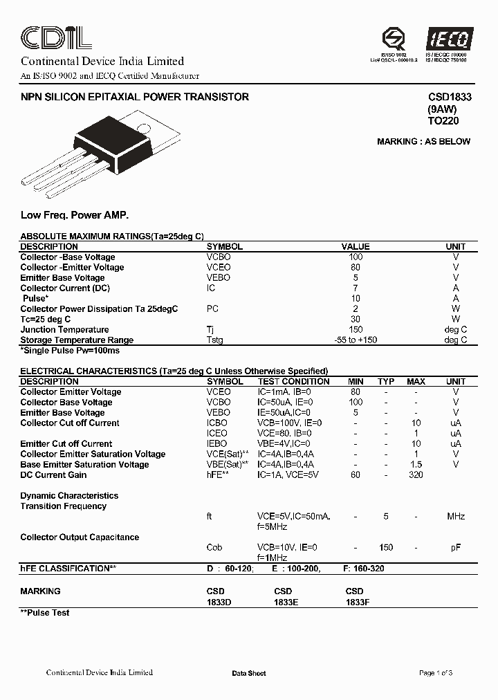 CSD1833D_386689.PDF Datasheet