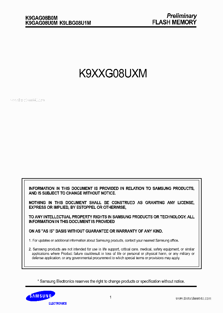 K9GAG08B0M_324005.PDF Datasheet