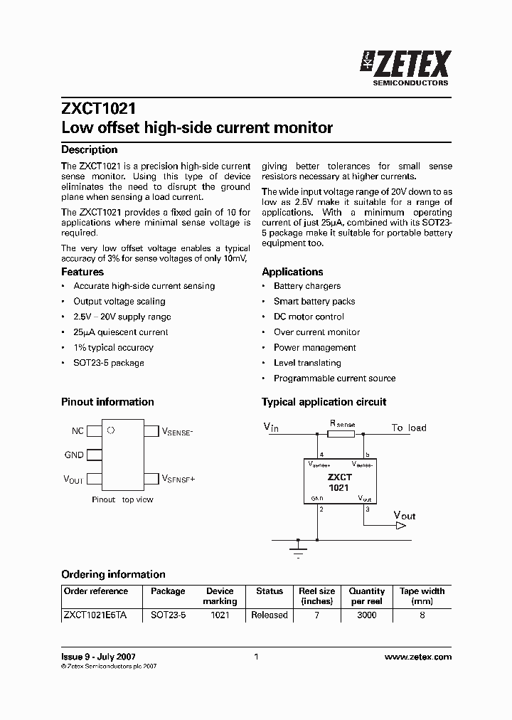 ZXCT1021_742267.PDF Datasheet