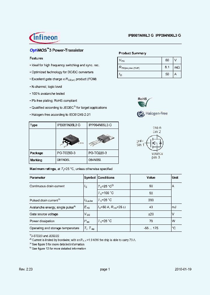 IPB081N06L3G_742172.PDF Datasheet