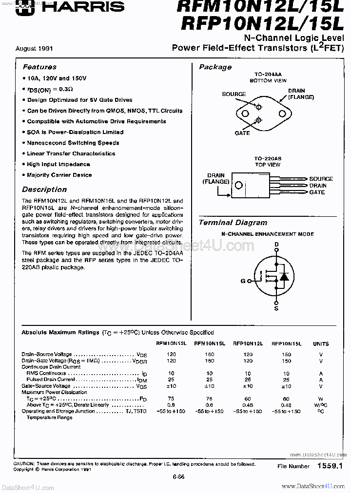 RFP10N12L_385608.PDF Datasheet