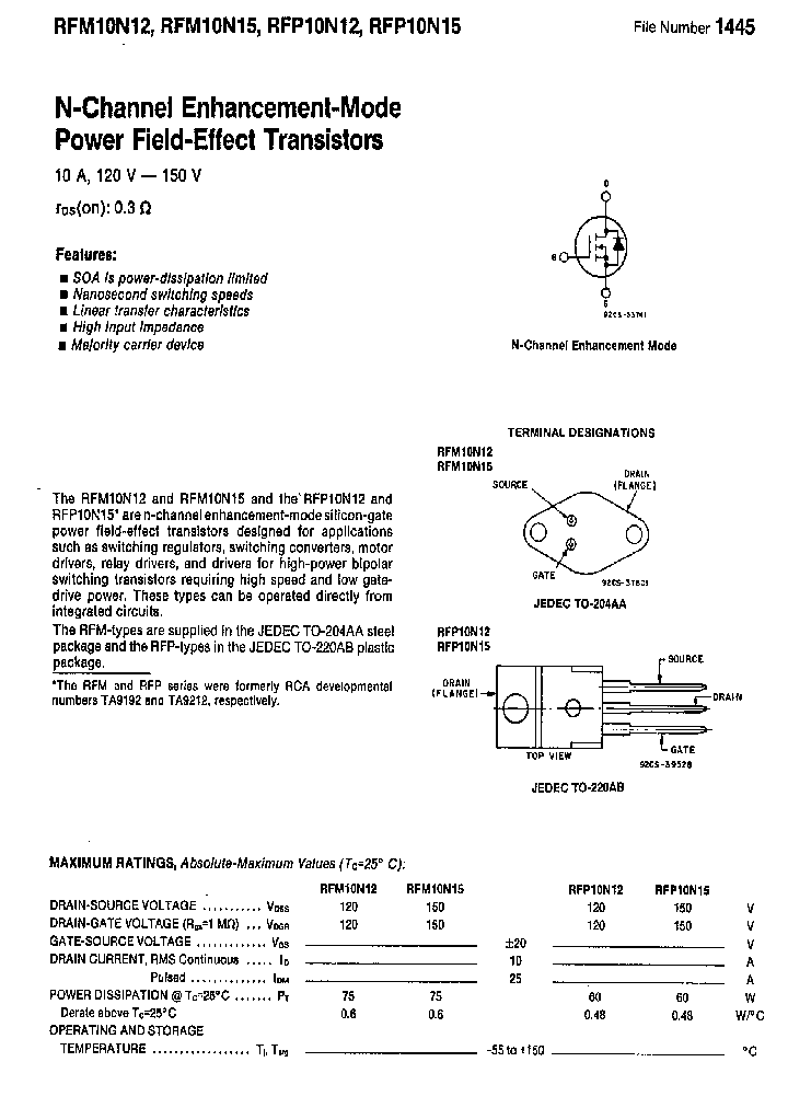 RFP10N12_385606.PDF Datasheet