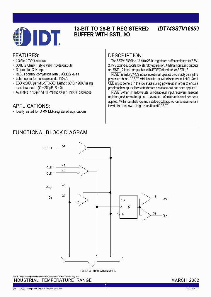 IDT74SSTV16859_396218.PDF Datasheet