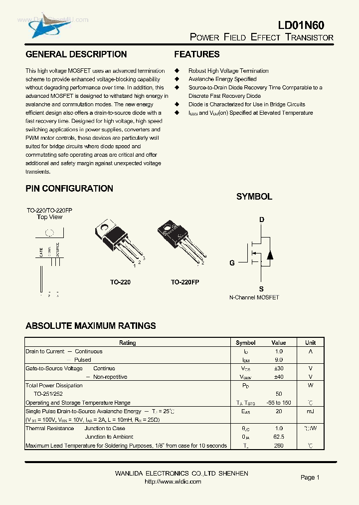 LD01N60_391808.PDF Datasheet