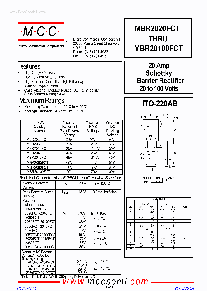 MBR2060FCT_391840.PDF Datasheet