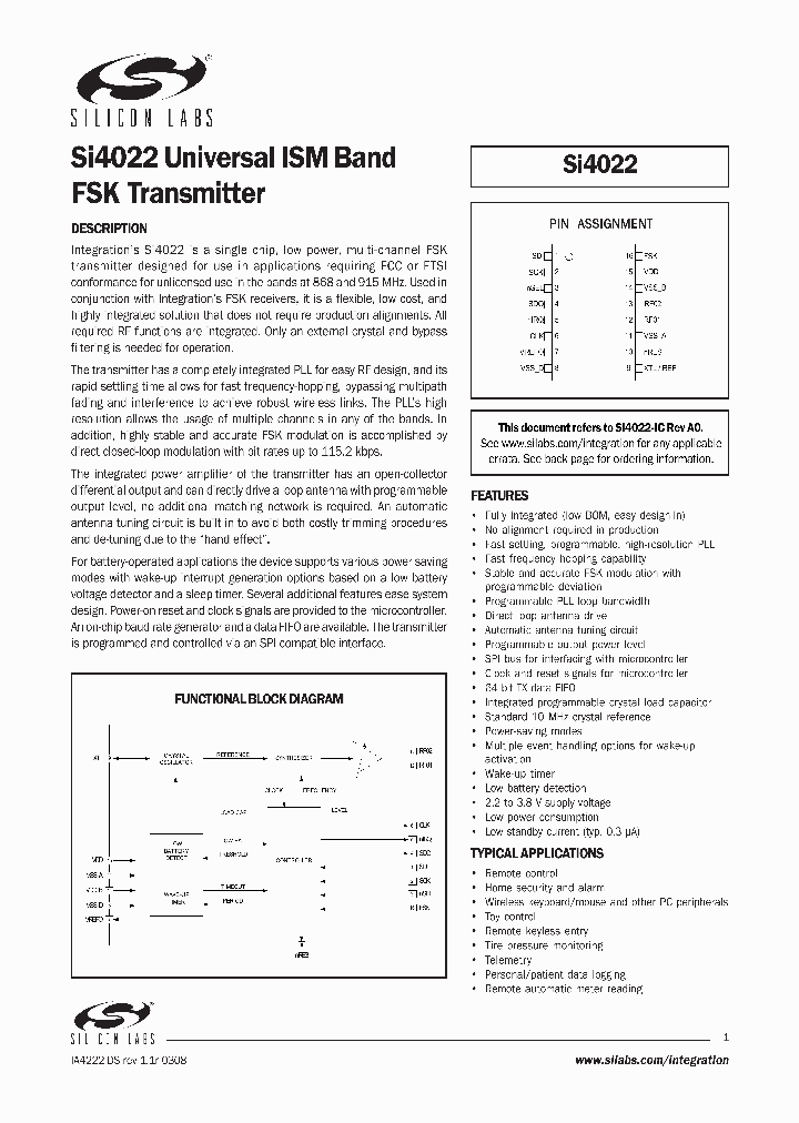 SI4022-A1-FT_410858.PDF Datasheet