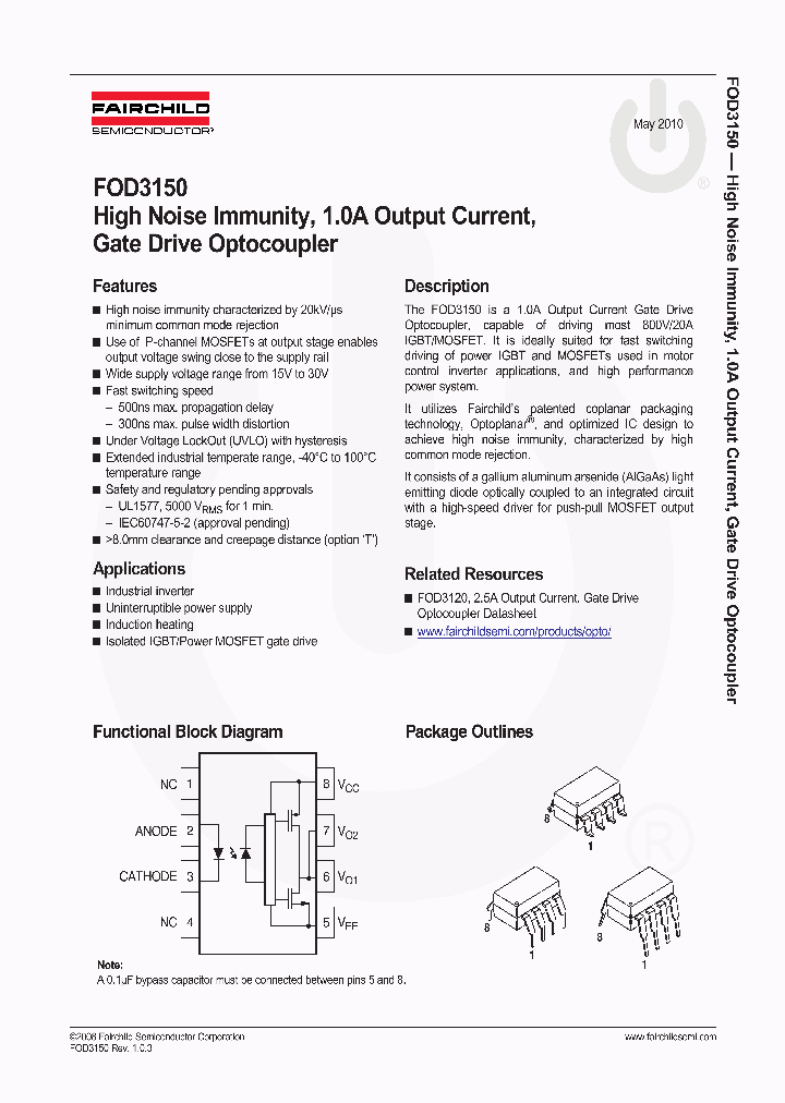 FOD3150SD_423826.PDF Datasheet