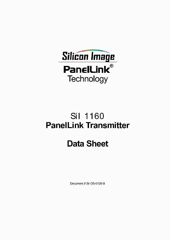 SII1160_454385.PDF Datasheet