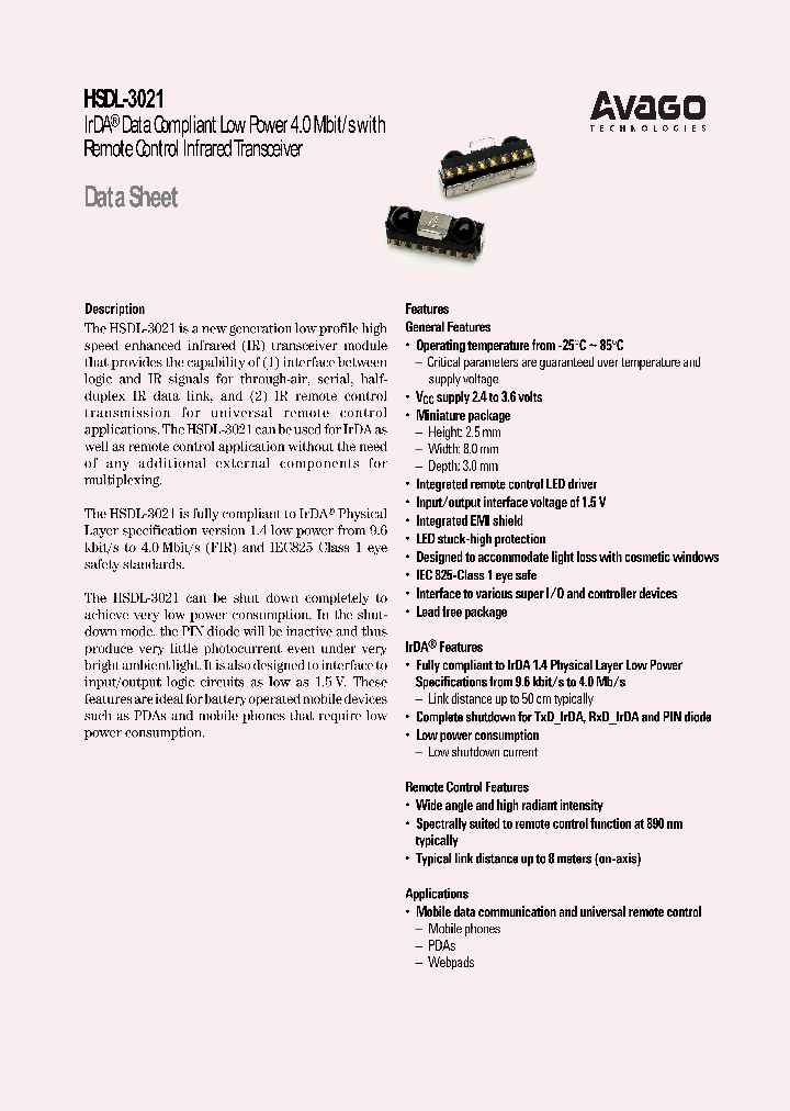 HSDL-3021_800509.PDF Datasheet