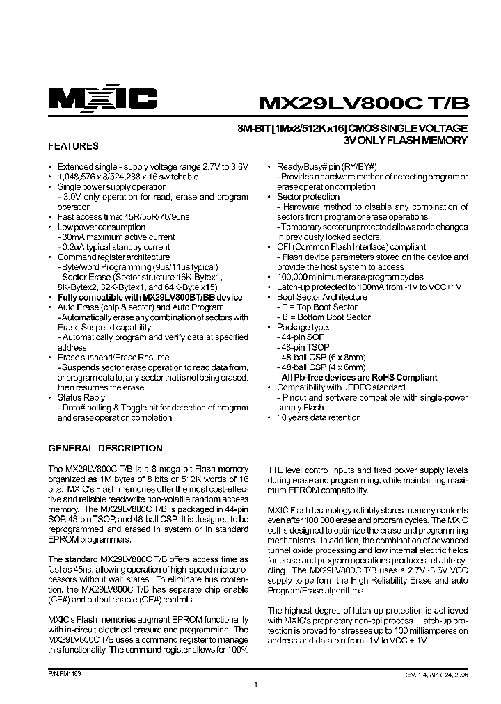 MX29LV800CTXHC-90_477843.PDF Datasheet