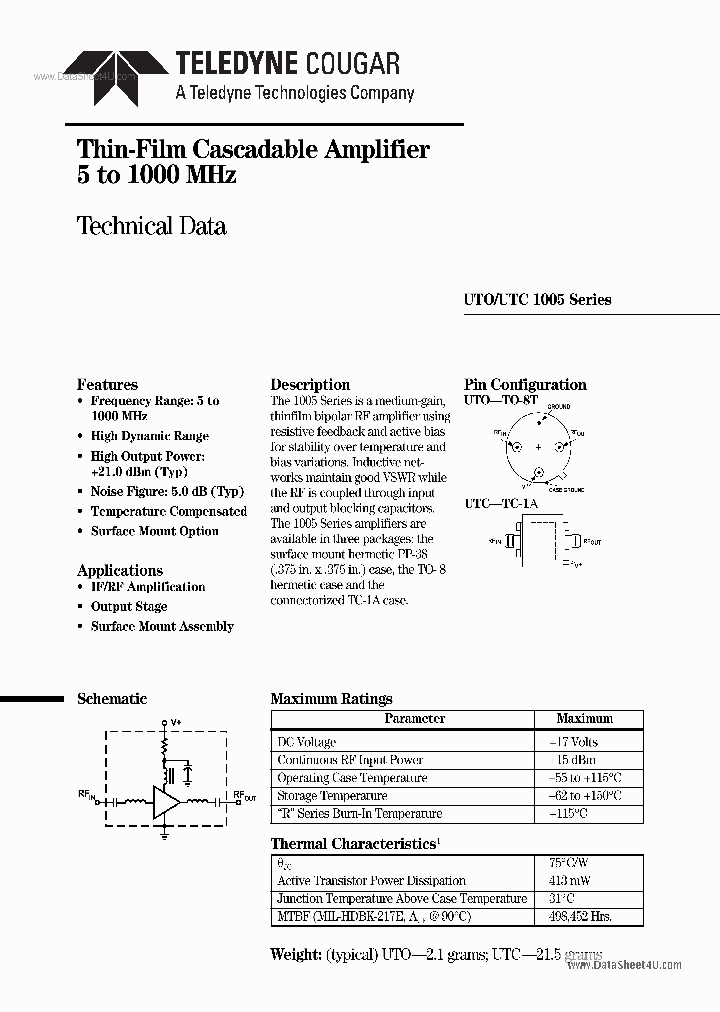 UTC1005_433011.PDF Datasheet