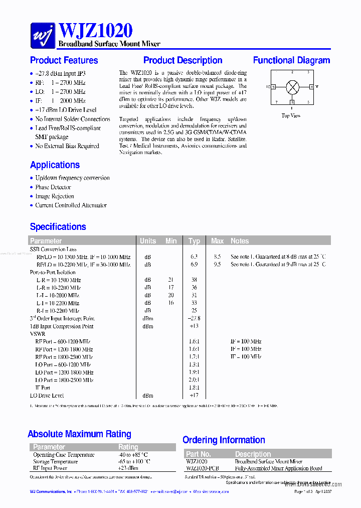 WJZ1020_450186.PDF Datasheet