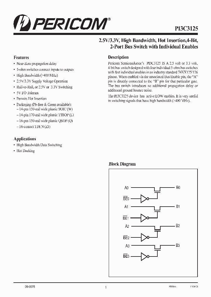 PI3C3125LEX_498367.PDF Datasheet