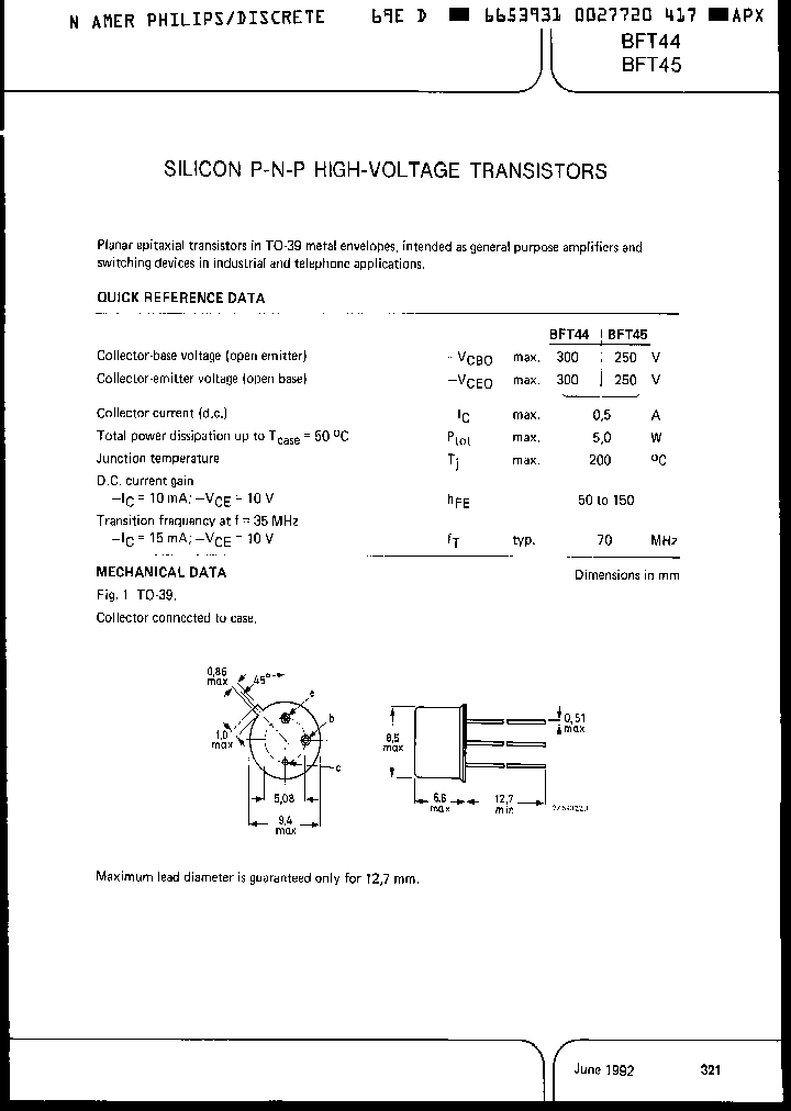 BFT44_495100.PDF Datasheet