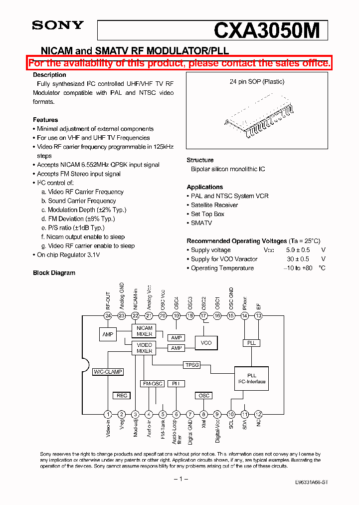 CXA3050M_635007.PDF Datasheet