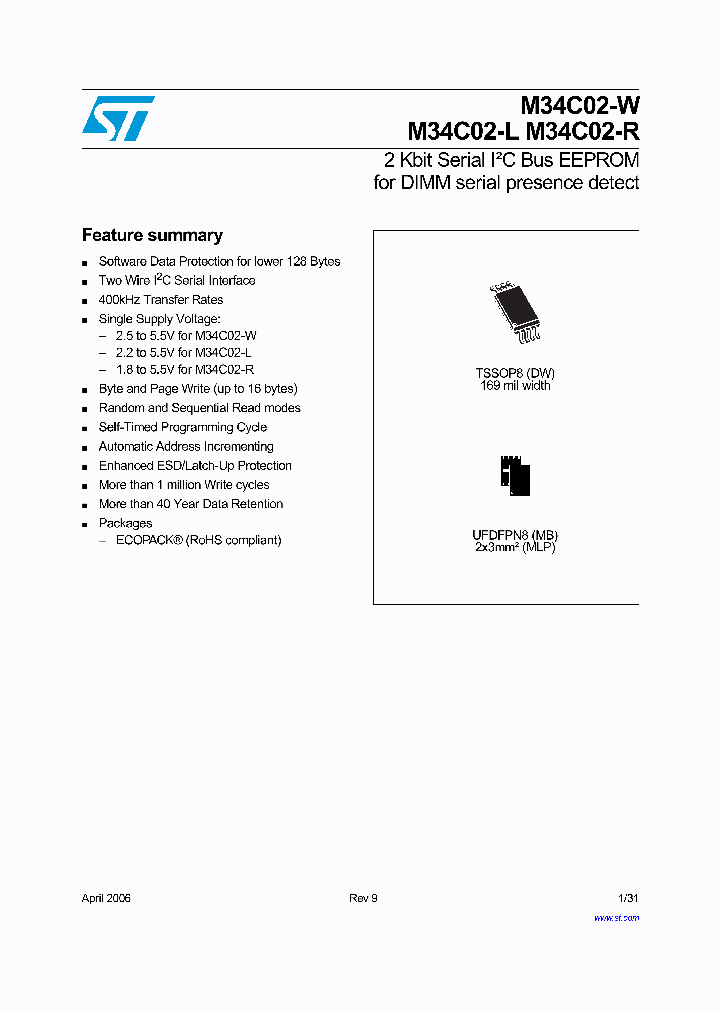 M34C02-W-WDW6TG_599746.PDF Datasheet