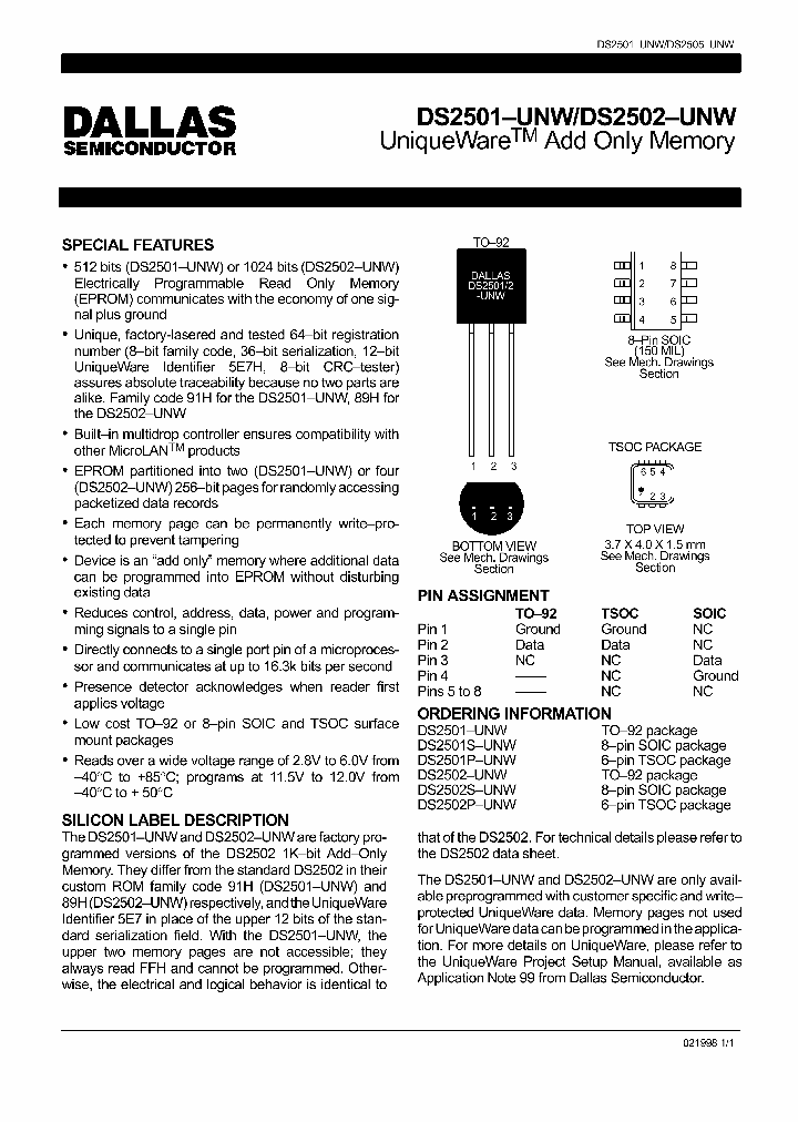 Ds2501 схема включения зарядного устройства dell DS2501-UNW_601972.PDF Datasheet Download --- IC-ON-LINE