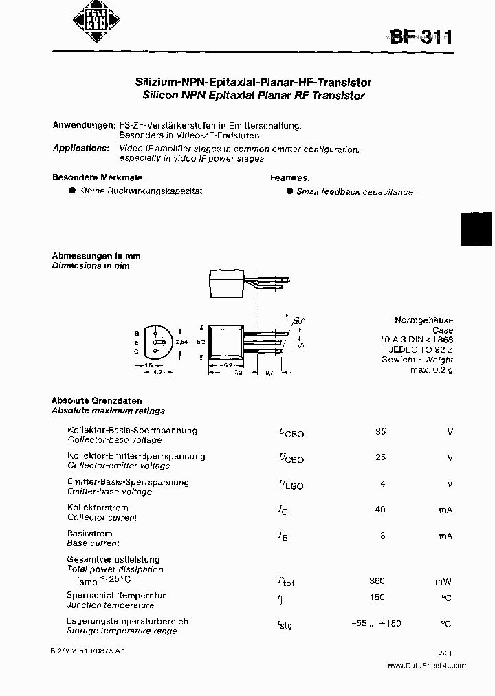 BF311_561086.PDF Datasheet