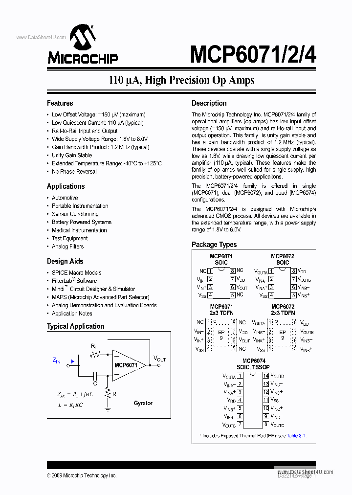 MCP6071_598255.PDF Datasheet