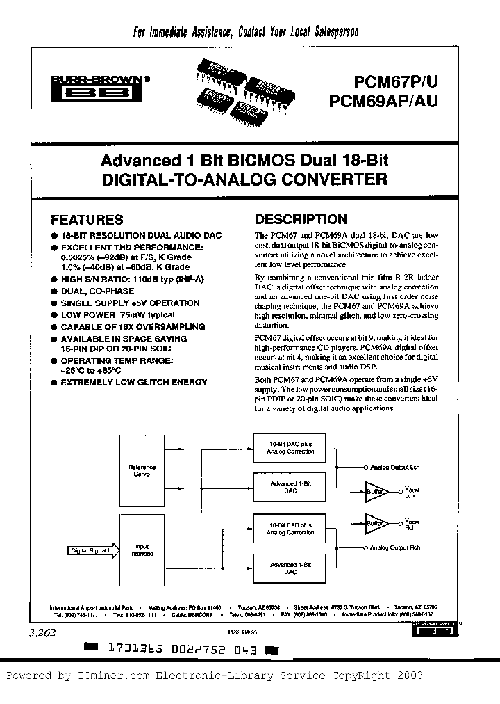 PCM69APAU_627762.PDF Datasheet