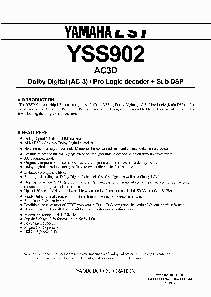YSS902_628738.PDF Datasheet