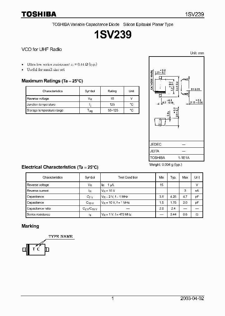 1SV239_814381.PDF Datasheet